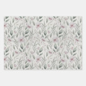 Elegant Airy Botanische Grüne Hochzeitsgeschenk Geschenkpapier Set (Vorderseite 2)