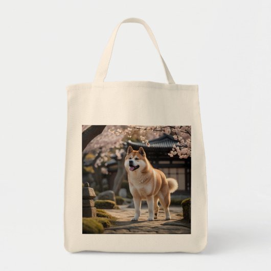 Elegant Akita Lebensmittelgeschäft Tasche (Vorne)