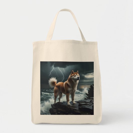 Elegant Akita Lebensmittelgeschäft Tasche (Vorne)