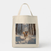 Elegant Akita Lebensmittelgeschäft Tasche (Rückseite)