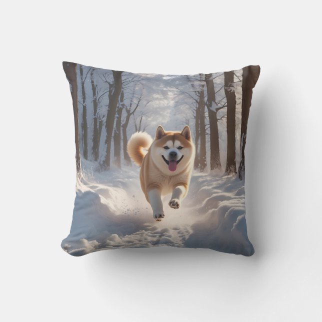 Elegant Akita Throw Pillow Kissen (Vorderseite)