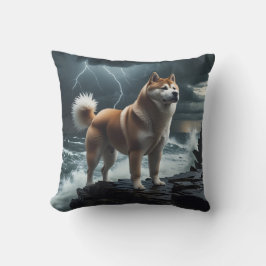 Elegant Akita Throw Pillow Kissen