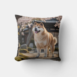 Elegant Akita Throw Pillow Kissen