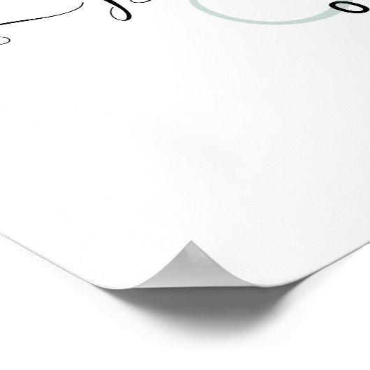 Elegant Alabaster Rose Hydrangea Willkommen Poster (Ecke)