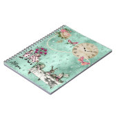 Elegant Alice In Wonderland Personalized Notizblock (Linke Seite)