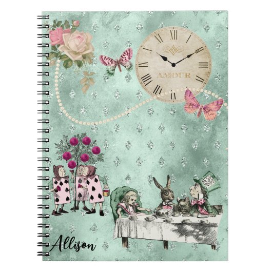 Elegant Alice In Wonderland Personalized Notizblock (Vorderseite)