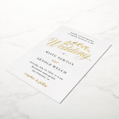 Elegant All in One Gold Foil Hand Schreiben Skript Folieneinladung (Gedreht)