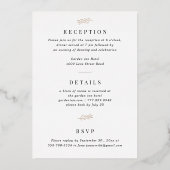 Elegant All in One Gold Foil Hand Schreiben Skript Folieneinladung (Rückseite)