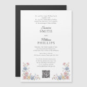 Elegant all in one wedding website invite Magnet (Vorne/Hinten)