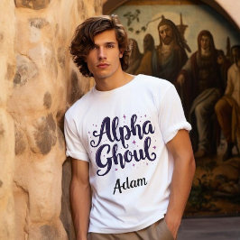 Elegant "Alpha Ghoul" Name Halloween Kalligrafie Sweatshirt