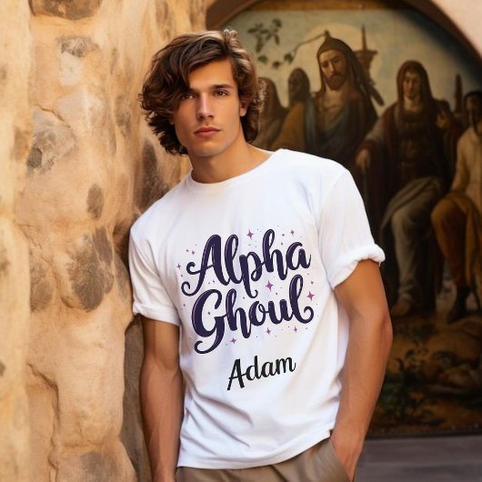 Elegant "Alpha Ghoul" Name Halloween Kalligrafie Sweatshirt