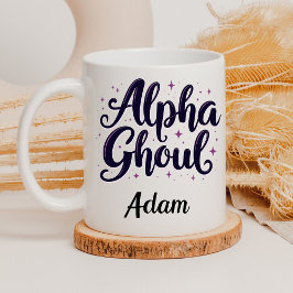 Elegant "Alpha Ghoul" Name Halloween Kalligrafie Tasse