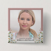 Elegant Always in our hearts, Foto von Floral Fune Button (Vorderseite)