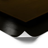 Elegant AM Monogram Brushed Gold Luxury Metallic S Poster (Ecke)