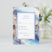 Elegant Amalfi Küste Italien RSVP Karte (Stehend Vorderseite)