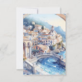 Elegant Amalfi Küste Italien RSVP Karte (Rückseite)