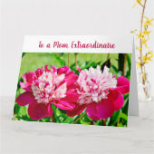 Elegant Amazing Mom Außerordentliche Love Peonies Karte (Gelbe Blume)