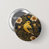 Elegant American Goldfinch Button (Vorne & Hinten)