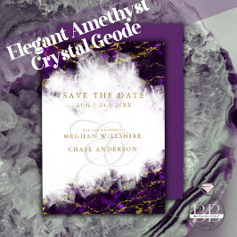 Elegant Amethyst Crystal Geode Einladung