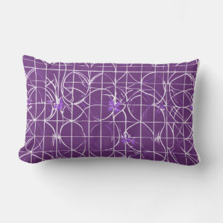 Elegant Amethyst Floral Pillow - Minimalistisch ge Lendenkissen