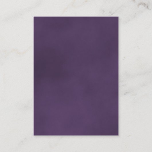 Elegant Amethyst Lila Rose Hochzeit reserviert Platzkarte (Rückseite)