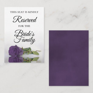 Elegant Amethyst Lila Rose Hochzeit reserviert Platzkarte