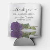 Elegant Amethyst Lila Rose Hochzeit Vielen Dank Dosenkühler (Vorderseite)
