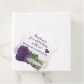 Elegant Amethyst Lila Rose Hochzeit Vielen Dank Geschenkanhänger (Beispiel)