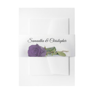 Elegant Amethyst Lila Rose Simple Glam Wedding Einladungsbanderole