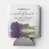 Elegant Amethyst Lila Rose Trauzeugin Hochzeit Dosenkühler (Rückseite)