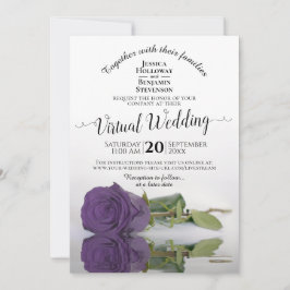 Elegant Amethyst Lila Rose Virtual Wedding Einladung