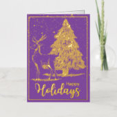 Elegant Amethyst Rentier und Tree Weihnachten (Vorderseite)