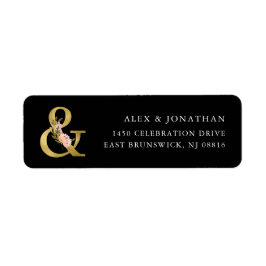 Elegant Ampersand Black | Gold und Blüten