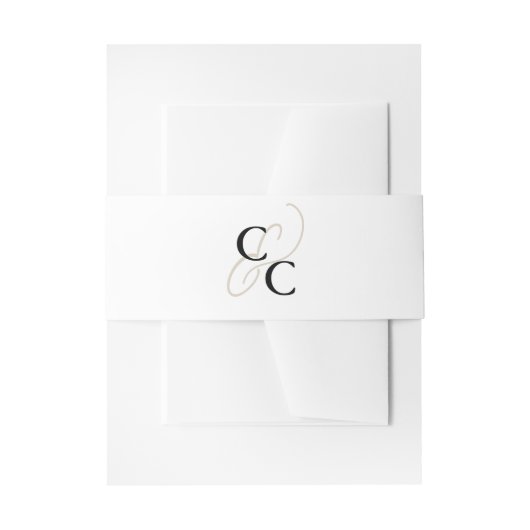 Elegant Ampersand Calligrafy Monogram Einladungsbanderole (Vorderseite Beispiel)
