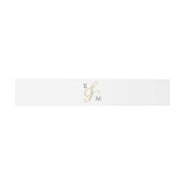 Elegant Ampersand Monogram Eukalyptus Wedding Einladungsbanderole (Flach)