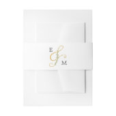 Elegant Ampersand Monogram Eukalyptus Wedding Einladungsbanderole (Vorderseite Beispiel)