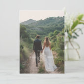 Elegant, Ampersand, Script-Schriftart, 1 Foto Dankeskarte (Stehend Vorderseite)