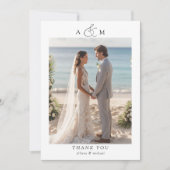 Elegant, Ampersand, Script-Schriftart, 1 Foto Dankeskarte (Vorderseite)