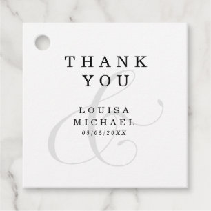 Elegant Ampersand Vielen Dank für Ihre Hochzeit Geschenkanhänger