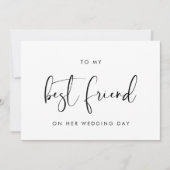 Elegant An meine beste Freundin auf ihrer Hochzeit Einladung (Vorderseite)