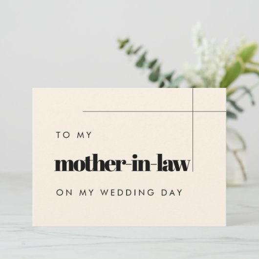 Elegant an meine Mutter im Gesetz auf meiner Hochz (Stehend Vorderseite)