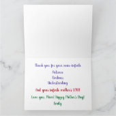 Elegant an meine Phantastische Mutter unendliche L Karte (Innenseite)