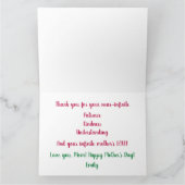 Elegant an meine Phantastischen Mütter unendliche  Karte (Innenseite)