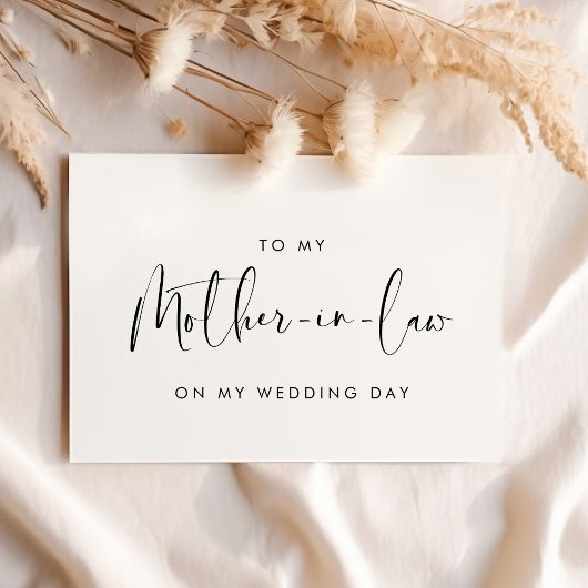 Elegant an meine Schwiegermutter auf meiner Hochze Einladung