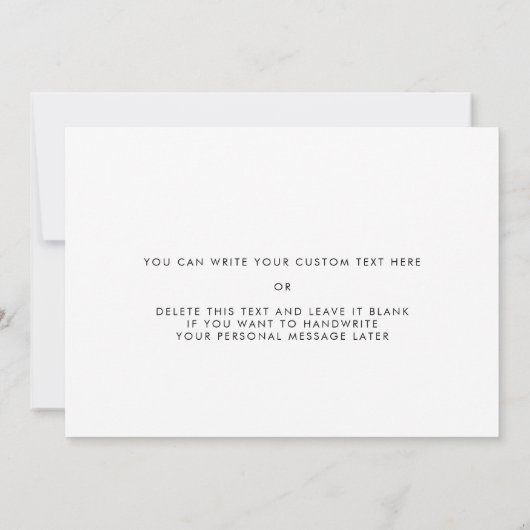 Elegant an meine thailändische Mutter auf meiner H Einladung (Rückseite)