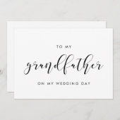 Elegant an meinen Großvater auf meiner Hochzeitsta Einladung (Vorne/Hinten)