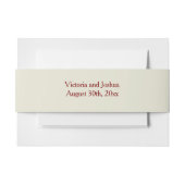 Elegant and Basic beige burgundy Einladungsbanderole (Vorderseite Beispiel)