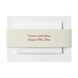 Elegant and Basic beige burgundy Einladungsbanderole