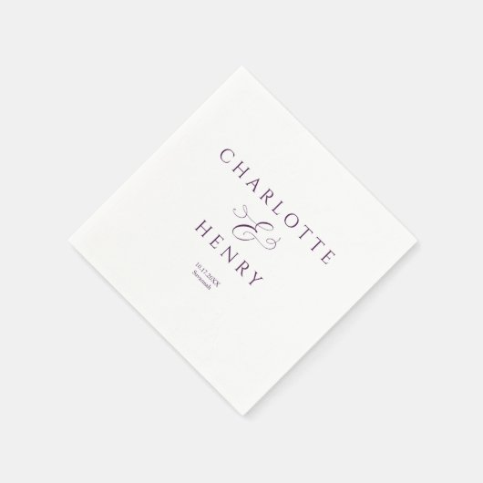 Elegant and Chic Wedding Serviette (Ecke)