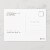 Elegant and Classic Black & White Save the Date Postkarte (Rückseite)